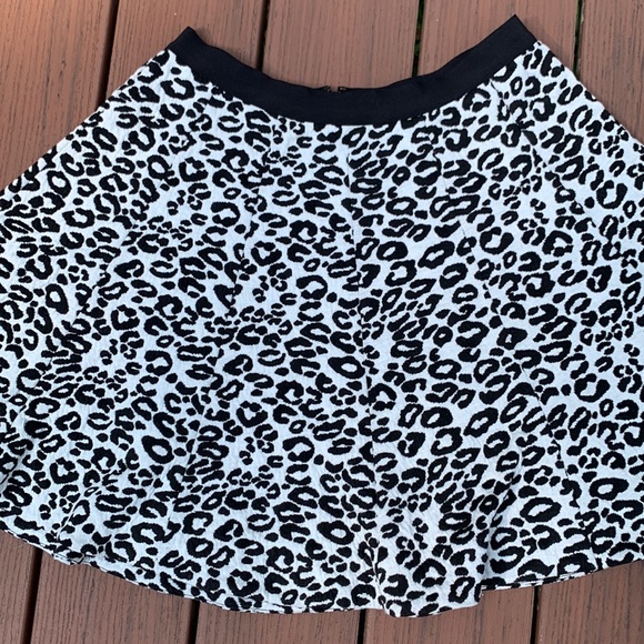 REBECCA TAYLOR SKATER CIRCLE SKIRT LEOPARD OCELOT - Picture 2 of 13